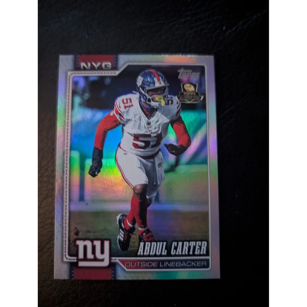 2026 Topps Abdul Carter New York Giants Rookie Card 150 Silver Foil Refractor